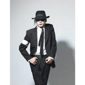 Zriedkavé MJ Michael Jackson Nebezpečné ZLÉ Čierne Sako s Remienok Imitácia Darček