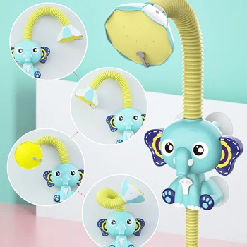 Cartoon Slon Baby Kúpeľ, Sprcha Hlavu Slona, Vodné Čerpadlá a batožinového priestoru Náustok Rinser pre Novorodencov