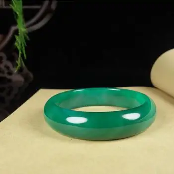 Zheru šperky prírodné achát chalcedony zelená 54-64mm náramok elegantné princezná šperky mama a priateľka