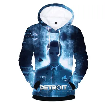 LUCKYFRIDAYF 3d hoodies Detroit Stať Ľudských tlač športové muži ženy Pulóver s Kapucňou, bežné Dlhý Rukáv 3D Mikina s Kapucňou topy