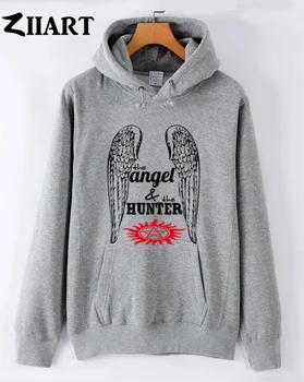 Nadprirodzené krídlo Castiel anjel a lovec pár oblečenie dievčatá, žena, ženy jeseň zima bavlna fleece mikiny