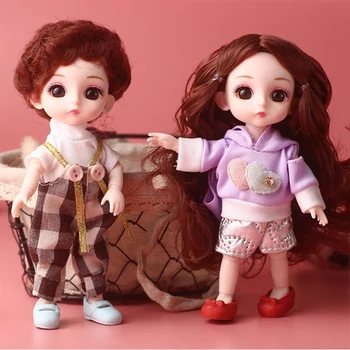 2 Ks 16 cm Mini Baby Doll Nastaviť 13 Hnuteľný Spájané Bábiky Vianočný Darček pre detské Hračky