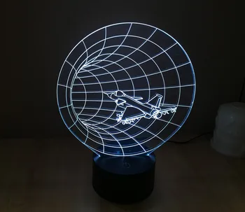 Nápaditosť Stolné Lampy 3D Novinka Svetlo Kreatívne Darčeky Sedem Zmena Farby Vízia Stereo Deti Darček Hračky Lampy, Akryl