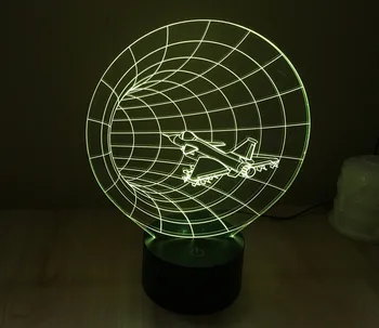 Nápaditosť Stolné Lampy 3D Novinka Svetlo Kreatívne Darčeky Sedem Zmena Farby Vízia Stereo Deti Darček Hračky Lampy, Akryl