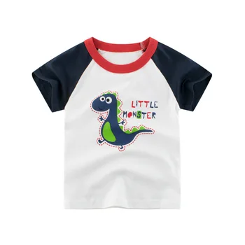27kids Cartoon Dinosaura Tričko Dievča, Chlapec Bavlna Baby Chlapci Tričko na Leto Dieťa T-Shirts Nové Deti, Deti Topy Tees