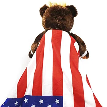 Nové Ho plyšáka 65 cm Donald Trump Medveď Plyšové Hračky Pohode USA Prezident Medveď s/bez Vlajky Roztomilý Zvierat Medveď Bábiky USJ99