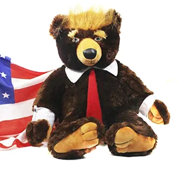 Nové Ho plyšáka 65 cm Donald Trump Medveď Plyšové Hračky Pohode USA Prezident Medveď s/bez Vlajky Roztomilý Zvierat Medveď Bábiky USJ99