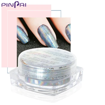 PinPai Nechtov Páva Prášok Dúhový Efekt Laser Nail Art Prášok Pigment urob si sám a Salón na Nechty, Glitter Svieti Manikúra Krásy Prachu