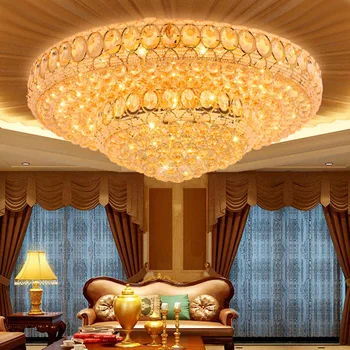 LED Moderné Crystal Stropné Svetlá Kolo Zlatý Stropné Svietidlá Zariadenie Obývacia Izba Izba Domáce Vnútorné Osvetlenie Premenlivé Biela