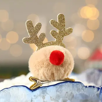 Vianočné Dekorácie Antler Vlásenky Luxusné Vlasy Clip Rozkošný Cartoon Hlavu Pracky Dievčatá Vianočný Darček Headdress