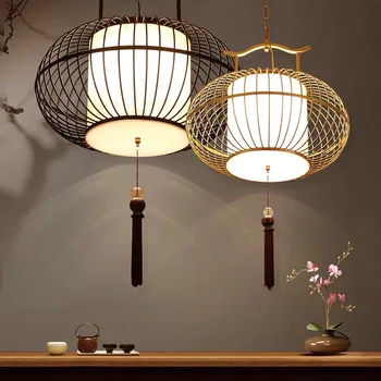 Čínsky Železná Klietka Obývacia Izba Prívesok Svetlo Hot Pot Obchod Čaj Miestnosti Visí Svetlá Tvorivé Reštaurácia Uličkou Svietidlá
