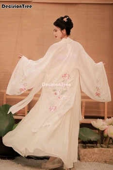2021 bežné hanfu kabát tradičnej čínskej kostýmy dávnych retro tanečné šaty žena výšivky hanfu plášť princezná oblek