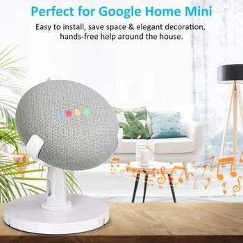 Stolný Držiak pre Google Domov Mini Hlas Asistentov, o 360 stupňov a Otáčať, stolnému Stojanu Mount - Vylepšuje Zvuk Viditeľnosť a Appe