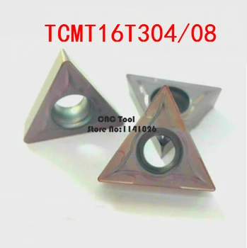 10PCS TCMT16T304/TCMT16T308 karbidu CNC vložky,CNC sústruhu nástroj,sa vzťahujú na nehrdzavejúcej ocele a spracovanie ocele, vložte STFCR/STGCR