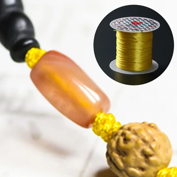 393Inch/Roll Silné Elastické Crystal Lištovanie Kábel 1mm pre Náramky Úsek Vlákno Reťazec Náhrdelník DIY Šperky Čo Šnúry Line