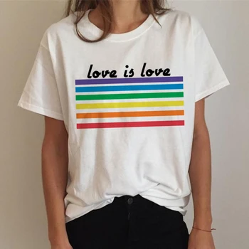 Lgbt Gay Pride Tričko Rainbow Lesbické t-shirt top tees ženy tumblr bežné vintage oblečenie tričko harajuku kawaii