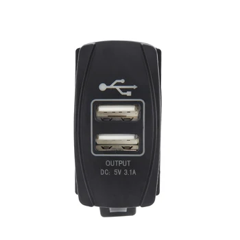 12v-24v Dual USB konektora Nabíjačky, Napájací Adaptér, Auto, Motocykel, USB Zapaľovač Cigariet Adaptér Zásuvky 2 Porty