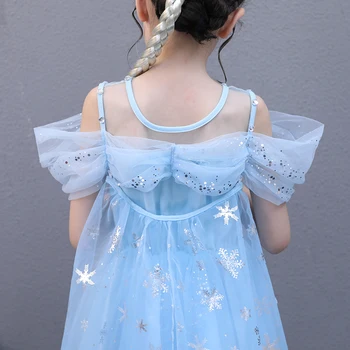 2020 Fantázie Dievča Princezná Šaty Elza Súbory Na Letné Cosplay Kostým Deti Snehová Kráľovná Šaty Batoľa Deti Party Oblečenie