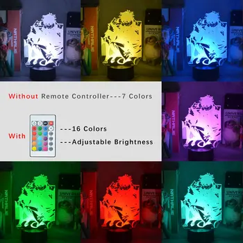 Film Vlk a Mladistvých 3D Nočné Svetlo APP 16-farba Premennej Bluetooth Reproduktorov, Diaľkové Ovládanie Stolná Lampa Detí Nočné Svetlo