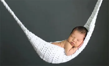 Detská hojdacia sieť novorodenca dieťa biele pletené kolísky fotografie posteľ spací vak postieľky kôš factory predaja doprava zadarmo