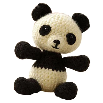 3D Panda Háčkovanie Bábika Súprava pre Začiatočníkov, Dospelých Naučiť Pliesť Zvierat plyšová Ručné