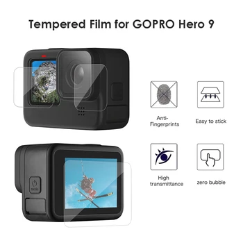 6pcs/set Screen Protector Auta Pohodlné Mobilný Telefón PET Film Objektív Predné, Zadné Držiaky pre GoPro Hero 9 Hero9 Fotoaparát