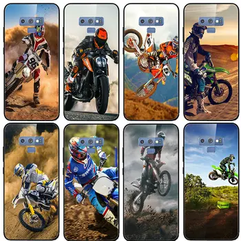 Motocross Kríž Dirt Bicykle Tvrdeného Skla zahŕňať Prípady, pre Samsung Galaxy A6, A8 A9 A10 A20 A30 A40 A50 A70 A80 A90 S8 S9 S10 Plus