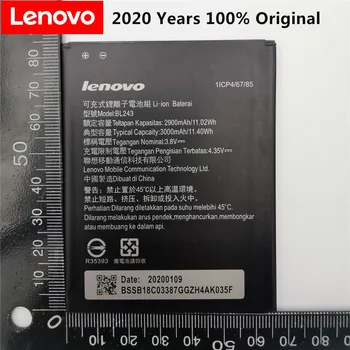 BL243 Originálne Batérie pre Lenovo K3 Poznámka K50-T5 A7000 A5500 A5600 A7600-M 3000mAh akku Náhradné kontakty batérie