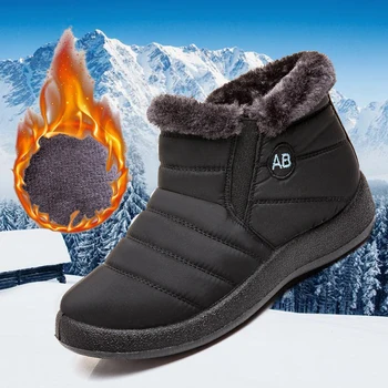 2020 Zimné Ženy Topánky Nové Pohodlné Teplé Oblečenie Bežné Čižmy High-top Hrubé Vodotesné Bočné Zips, Členkové Topánky