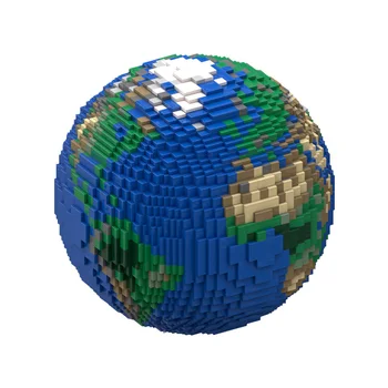 2020 Nový Vesmír Blue Earth Mini Micro Stavebné kamene, Tehly Montáž Hračky Hry MOC-28967 Narodeninám