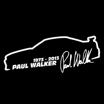Auto Nálepky, Paul Walker Rýchlo A Zbesilo batožinového priestoru Kryt Motora Dekorácie Reflexná Na Aute Zábavnej 3D Nálepky, Nálepky KK 13*5 cm