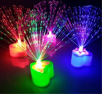 1Pc Meniace LED Optický Nočné Svetlo-Až Hračky Lampy Batérie Powered Malé Svetlo, Vianočné Party Dekor Romantický Farba