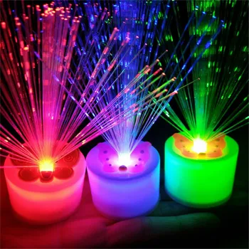 1Pc Meniace LED Optický Nočné Svetlo-Až Hračky Lampy Batérie Powered Malé Svetlo, Vianočné Party Dekor Romantický Farba