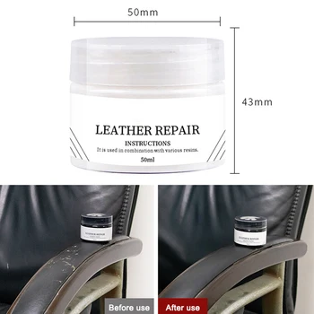 Kožené Recolor Repair Cream Gel Scratch Remover pre Kožený Nábytok Gauč Taška Obuv Starostlivosť Čistenie 50ml LBShipping