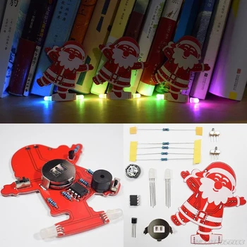 Urob si sám Santa Claus Vianočný Strom Dekorácie Prívesok Music Kit LED Elektronické Stavebnice D07 20 Dropshipping