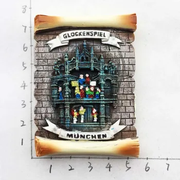 BABELEMI Glockenspiel Mníchov Nemecko Cestovnom ruchu obchod so 3D Gumy, Magnet na Chladničku