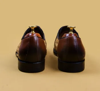 QYFCIOUFU taliansky Pánske Šaty Topánky Originálne Kožené Topánky Luxusné Módne Oxford Topánky Formálne Business Svadobné Kancelárie Strany Topánky