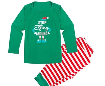 Vianočné rodič-dieťa pyžamo vyhovovali žien vyhovovali pyžamo oblečenie pre voľný čas pánske oblek deti detský baby