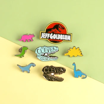 Cartoon dinosaura smalt pin Stegosaurus Athlon Dlhým hrdlom dragon brošne Klopě pin odznak Oblečenie batoh šperky, darček pre dieťa