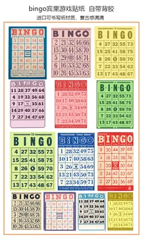 13Pcs/Veľa Vintage Bingo Štítok Lístok Nálepky DIY Scrapbooking Album Nevyžiadanej Vestník Plánovač Dekoračné Nálepky