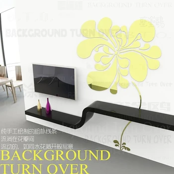 Rôzne farby DIY, TV joj, elegantné kvitne kvet 3d nálepky na stenu, dekorácie zdobenie obývacia izba R054