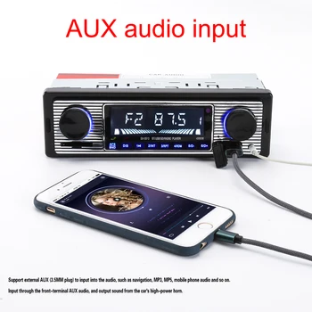 1 Din 12V Bluetooth autorádio Auto Stereo Audio MP3 Prehrávač, FM Rádio Prijímač, Podpora Aux Vstup, SD, USB, Diaľkové Ovládanie Autoradio