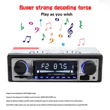 1 Din 12V Bluetooth autorádio Auto Stereo Audio MP3 Prehrávač, FM Rádio Prijímač, Podpora Aux Vstup, SD, USB, Diaľkové Ovládanie Autoradio