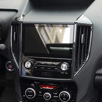 Čierny ABS Uhlíkových Vlákien Farbu Auta Centrum klimatizácia Zásuvky Prieduch Výbava Kryt pre Subaru Crosstrek XV SUV 2018 2019 2-Pc