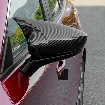 Pre Mazda 3 Axela 2019 2020 Vonkajšej Strane Dverí, Spätné Zrkadlo Pokrytie Liatie Rám Trim Uhlíkových Vlákien Dekorácie