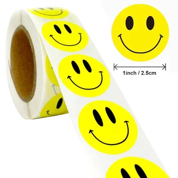 Tvár Smiley Nálepky šťastné tváre papierové nálepky pre Deti na hranie papiernictvo Nálepky darčekový balíček box dekorácie label nálepka urob si sám