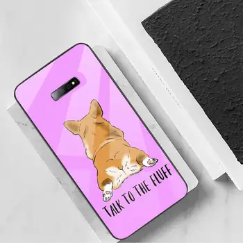 Corgi krásny pes roztomilý zvierat Telefón Prípade Tvrdeného skla Pre Samsung S6 S7 okraji S8 S9 S10 e plus note8 9 10 pro