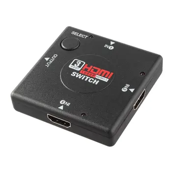Mini 3 Switch s Vysokým Rozlíšením 3 Port HDMI Prepínač HDMI Splitter HDTV 1080P HD DVD Vedi Adaptér Vhodný Pre PS3 Čierna