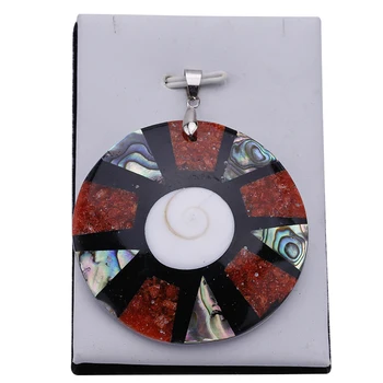 1PCS Prírodné abalone shell kruhové shell farby zodpovedajúce prívesok náhrdelník módne šperky, šperky, darčeky
