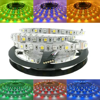 5050 LED Pásy RGBW DC12V Flexibilné Led Svetlo RGB+Biela / Teplá Biela farebné pásy svetla,5m 300LEDs 60Leds/m,5m/veľa